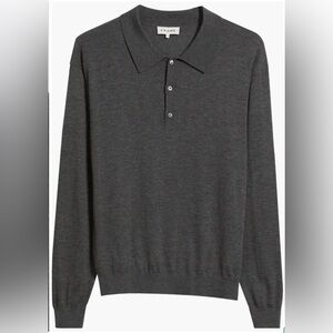 FRAME (nwt $398) Superfine Merino Wool & Cashmere Polo Sweater Sz XXL